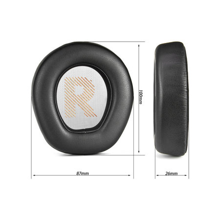 Ανταλλακτικά Earpads Ακουστικών για JBL Quantum Q200, Q300, Αφρός Μνήμης + PU Δέρμα, Μαύρο, Black, 1 Ζεύγος