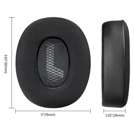 Ανταλλακτικά Earpads Ακουστικών για JBL Live 650, 660, E65, Αφρός Μνήμης + Δέρμα+ Ύφασμα, Μαύρο, Black, Ψυκτικό Τζελ, 1 Ζεύγος