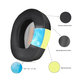 Ανταλλακτικά Earpads Ακουστικών για JBL Quantum Q200, Q300, Αφρός Μνήμης + PU Δέρμα + Ύφασμα, Μαύρο, Black, Ψυκτικό Τζελ, 1 Ζεύγος