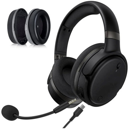 Ανταλλακτικά Earpads Ακουστικών για Kingston HyperX Cloud Orbit S, Αφρός Μνήμης + PU Δέρμα, Μαύρο, Black, 1 Ζεύγος