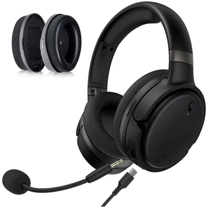 Ανταλλακτικά Earpads Ακουστικών για Kingston HyperX Cloud Orbit S, Αφρός Μνήμης + PU Δέρμα, Μαύρο, Black, 1 Ζεύγος