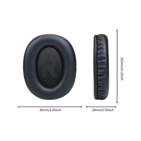 Ανταλλακτικά Earpads Ακουστικών για Logitech G Pro X, Αφρός Μνήμης + PU Δέρμα, Μαύρο, Black, 1 Ζεύγος