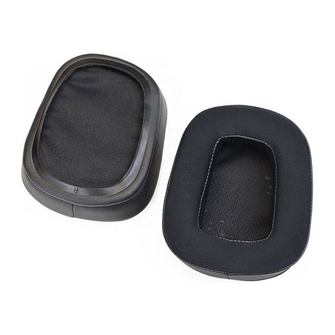 Ανταλλακτικά Earpads Ακουστικών για Logitech G633 Artemis, G933 Artemis, Αφρός Μνήμης + Ύφασμα + Δέρμα, Μαύρο, Black, Ψυκτικό Τζελ, 1 Ζεύγος