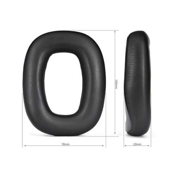 Náhradné Náušníky s Magnetom pre Logitech Astro A30, Αφρός Μνήμης + PU Δέρμα, Μαύρο, Black, 1 Ζεύγος