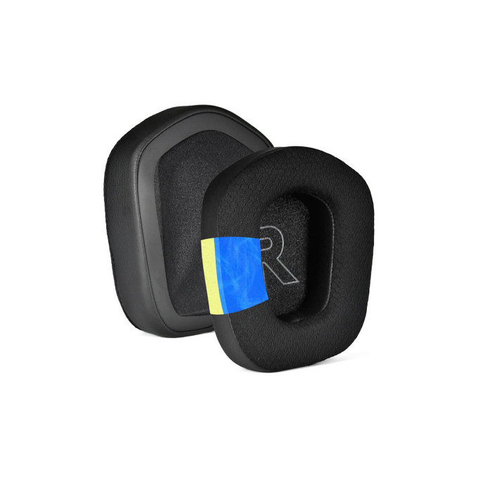 Ανταλλακτικά Earpads Ακουστικών για Logitech G733, Αφρός Μνήμης + Ύφασμα + Δέρμα, Μαύρο, Black, Ψυκτικό Τζελ, 1 Ζεύγος
