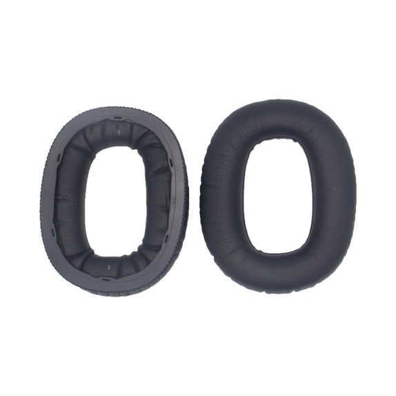 Ανταλλακτικά Earpads Ακουστικών για Marshall Monitor II, Αφρός Μνήμης + PU Δέρμα, Μαύρο, Black, 1 Ζεύγος