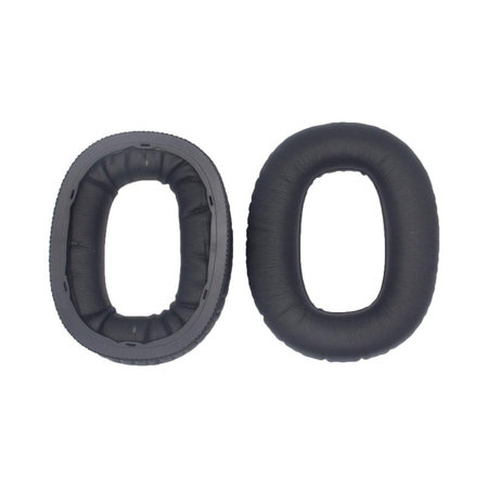 Ανταλλακτικά Earpads Ακουστικών για Marshall Monitor II, Αφρός Μνήμης + PU Δέρμα, Μαύρο, Black, 1 Ζεύγος