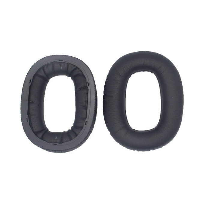 Ανταλλακτικά Earpads Ακουστικών για Marshall Monitor II, Αφρός Μνήμης + PU Δέρμα, Μαύρο, Black, 1 Ζεύγος