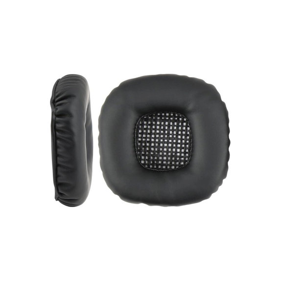Ανταλλακτικά Earpads Ακουστικών για Marshall Major V, Αφρός Μνήμης + Δέρμα, Μαύρο, Black, 1 Ζεύγος