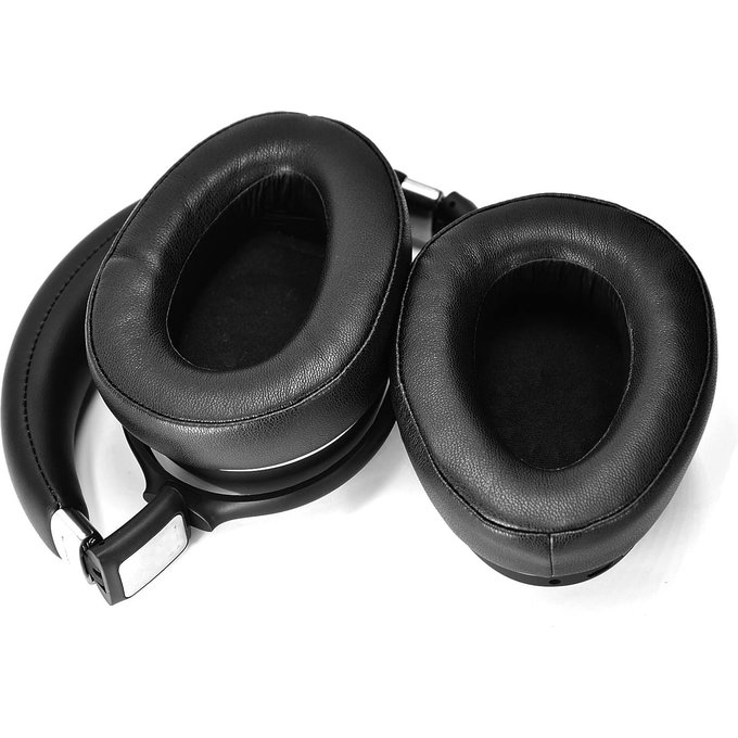 Ανταλλακτικά Earpads Ακουστικών για Sennheiser PXC550, PX550, Αφρός Μνήμης + Δέρμα, Μαύρο, Black, 1 Ζεύγος