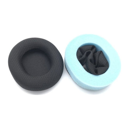 Ανταλλακτικά Earpads Ακουστικών για Steelseries Arctics 1, 3, 5, 7, 9 Pro, Αφρός Μνήμης + Ύφασμα + Δέρμα, Μαύρο, Black, 1 Ζεύγος