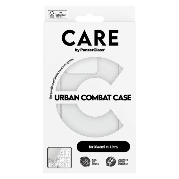 Θήκη Urban Combat για Xiaomi 15 Ultra, Διάφανο, PanzerGlass