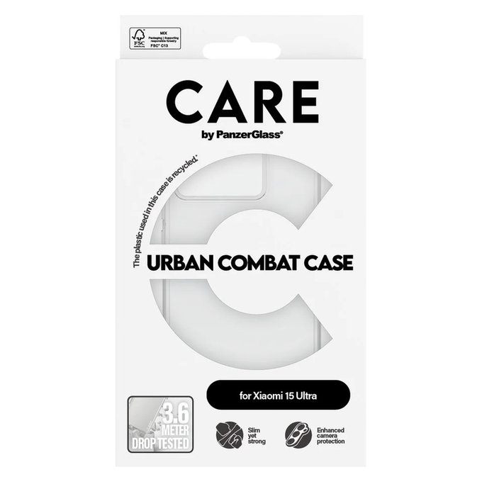 Θήκη Urban Combat για Xiaomi 15 Ultra, Διάφανο, PanzerGlass