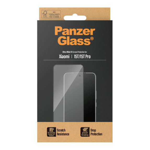 Σκληρυμένο γυαλί UWF για Xiaomi 15T/15T Pro, Μαύρο, PanzerGlass
