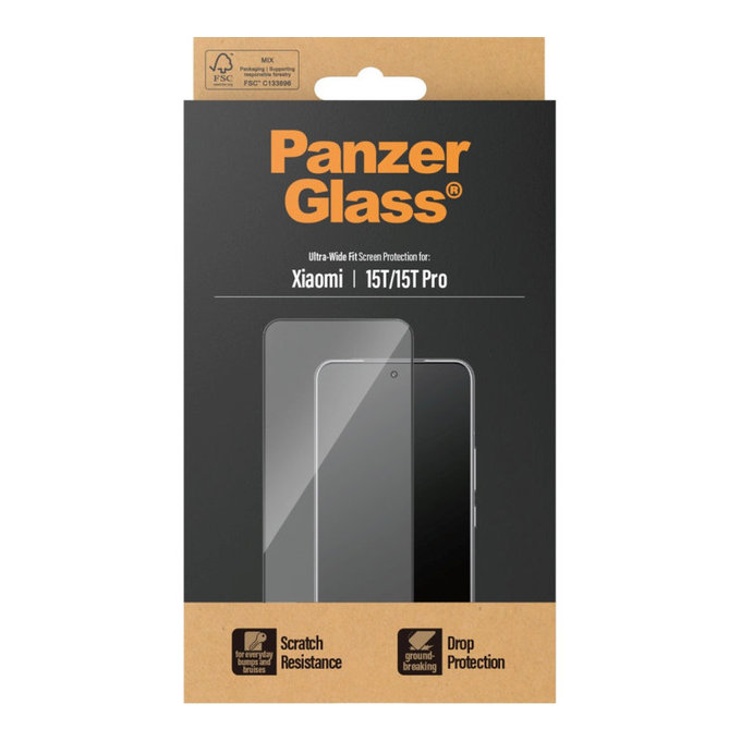 Σκληρυμένο γυαλί UWF για Xiaomi 15T/15T Pro, Μαύρο, PanzerGlass