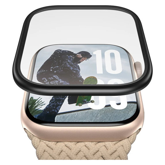 Σκληρυμένο γυαλί UWF METALLIC για Apple Watch 11/10 46 mm, Μαύρο, PanzerGlass