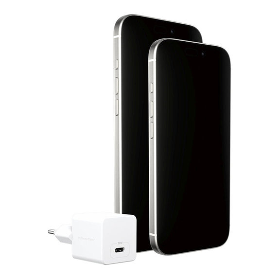 Αντάπτορας ταξιδιού Grand Prix USB-C, GaN, 30 W PD, ασημί-λευκό, empower