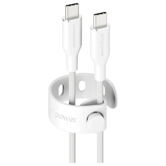 Καλώδιο USB-C, 60 W, Racing, 2 m, Ασημί-λευκό, empower