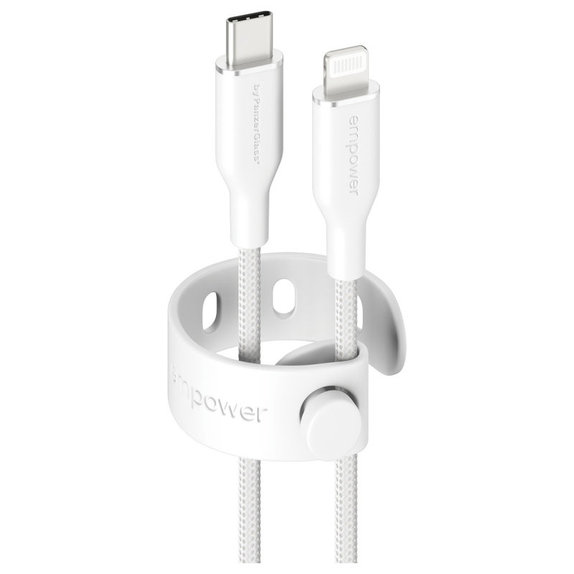 Καλώδιο USB-C/Lightning, 60 W, Racing, 1, 2 m, Ασημί-λευκό, empower