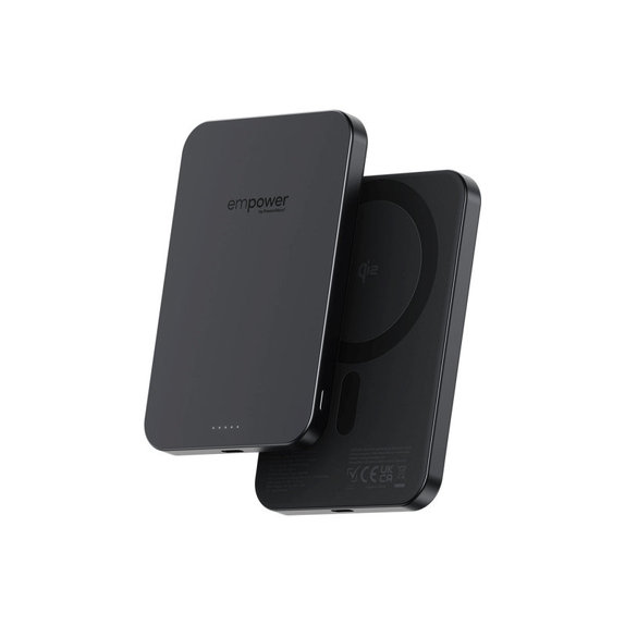 Ασύρματο PowerBank 5000 mAh, 20 W, συμβατό με MagSafe, Qi2/USB-C, Space Black, empower