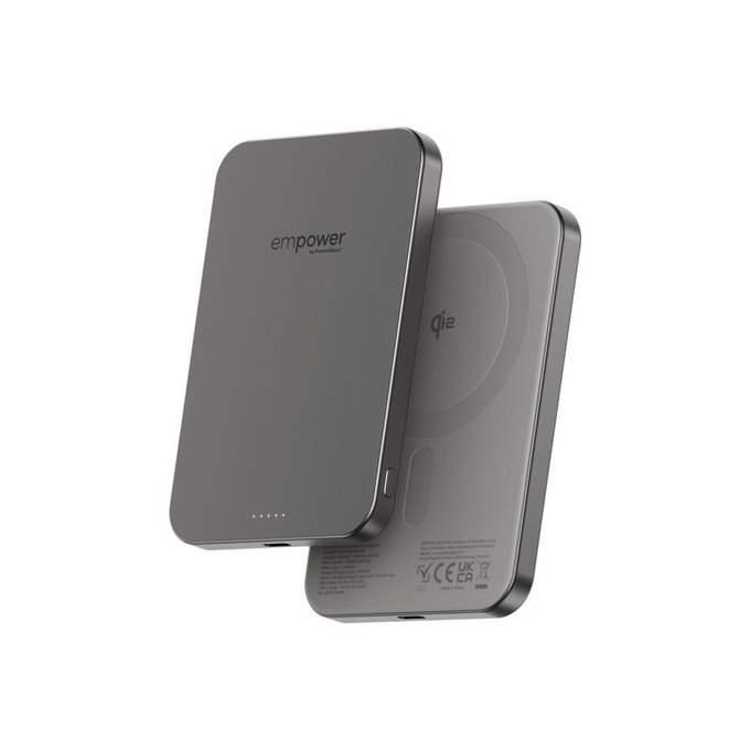 Ασύρματο PowerBank 5000 mAh, 20 W, συμβατό με MagSafe, Qi2/USB-C, Τιτάνιο, empower