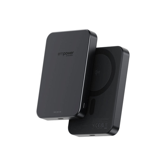 Ασύρματο PowerBank 10000 mAh, 20 W, συμβατό με MagSafe, Qi2/USB-C, Space Black, empower