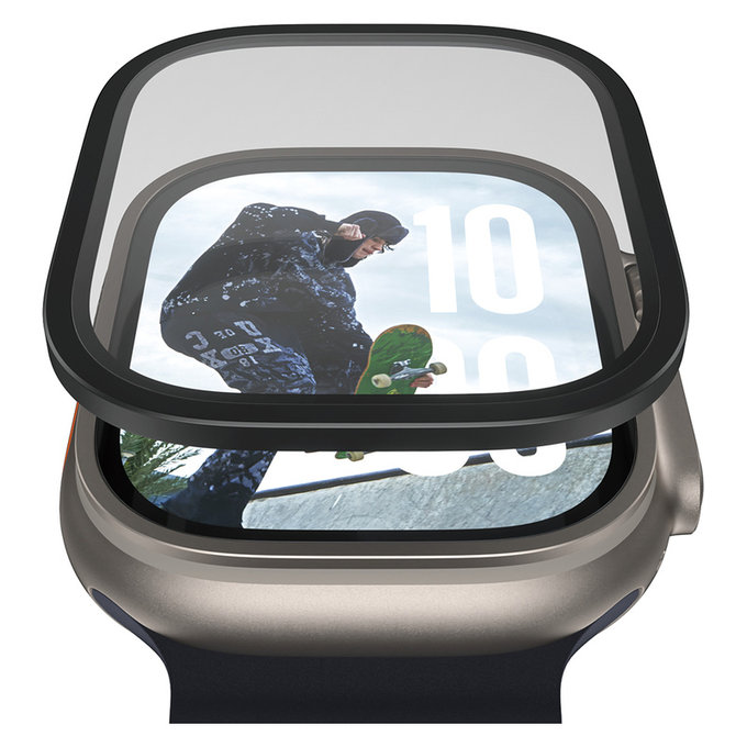 Σκληρυμένο γυαλί UWF METALLIC για Apple Watch Ultra 49 mm, Μαύρο, PanzerGlass