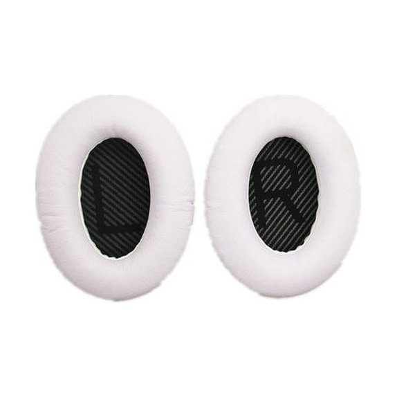 Ανταλλακτικά Earpads Ακουστικών για Bose QuietComfort 2, 15, 25 a 35, Αφρός Μνήμης + PU Δέρμα, Black-white, 1 Pair