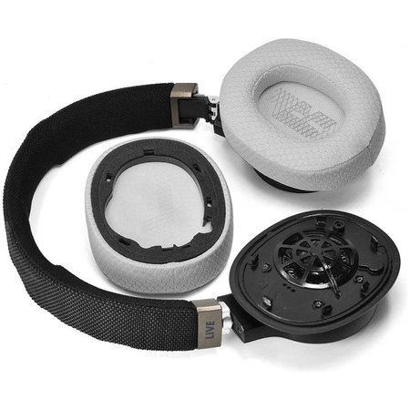Ανταλλακτικά Earpads Ακουστικών για JBL Live 650BTNC, 660NC, E65BTNC, Duet NC, Αφρός Μνήμης + Textile, Γκρι, 1 Pair