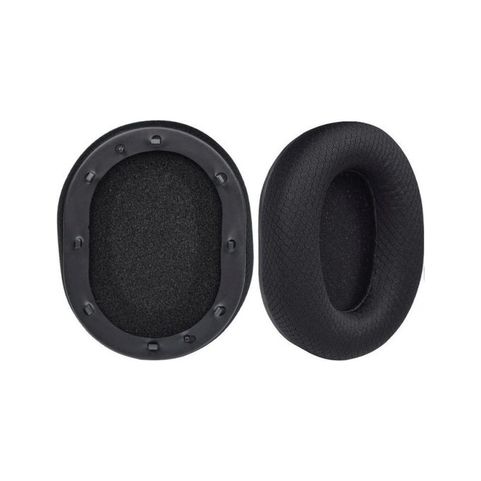 Ανταλλακτικά Earpads Ακουστικών για Razer Blackshark V2, V2X, V2 Pro, V2 SE, Αφρός Μνήμης + Textile, Μαύρο, 1 Pair