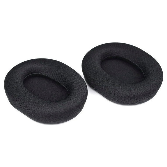 Ανταλλακτικά Earpads Ακουστικών για Razer Blackshark V2, V2X, V2 Pro, V2 SE, Αφρός Μνήμης + Textile, Μαύρο, 1 Pair