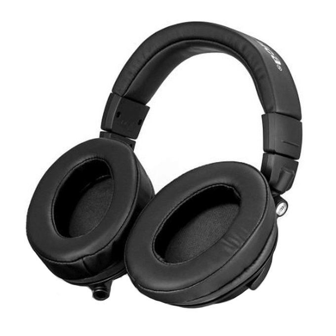 Ανταλλακτικά Earpads Ακουστικών για Shure SRH440, Αφρός Μνήμης + PU Δέρμα, Μαύρο, 1 Pair