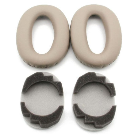 Ανταλλακτικά Earpads Ακουστικών για Sony WH-1000XM3, Αφρός Μνήμης + PU Δέρμα, Μπεζ, 1 Pair
