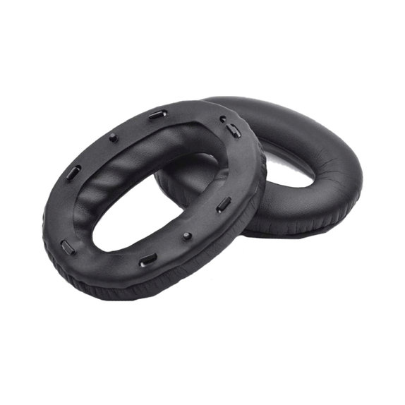 Ανταλλακτικά Earpads Ακουστικών για Sony MDR-1000X, WH-1000XM2, Αφρός Μνήμης + PU Δέρμα, Μαύρο, 1 Pair