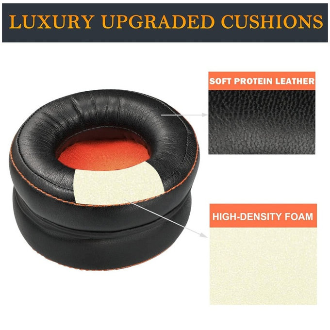 Ανταλλακτικά Earpads Ακουστικών για SteelSeries Siberia 800, 840, 9H, Αφρός Μνήμης + Textile, Μαύρο, 1 Pair