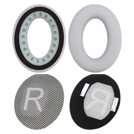 Ανταλλακτικά Earpads Ακουστικών για Bose QuietComfort 35, Αφρός Μνήμης + PU Leather, Γκρι, 1 Pair