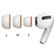 Ανταλλακτικά Silicone Ear Tips (M) για Apple AirPods 1, 2 Pro, Αφρός Μνήμης, Λευκό
