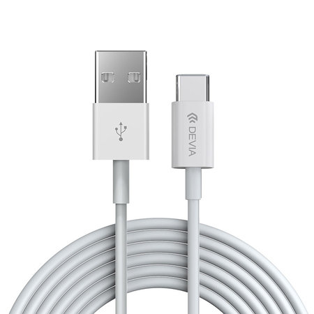 Καλώδιο USB / USB-C Smart, 2.1A, 2m, λευκό, Devia
