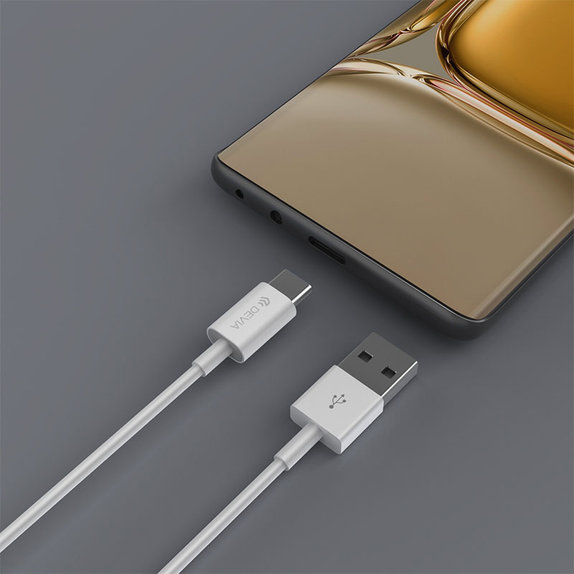 Καλώδιο USB / USB-C Smart, 2.1A, 2m, λευκό, Devia