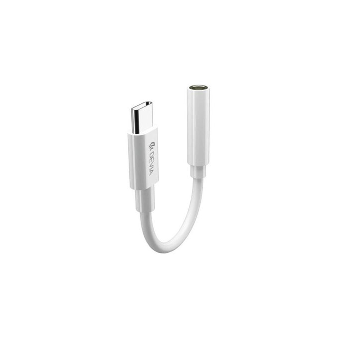 Αντάπτορας Smart 3,5mm Jack / USB-C, λευκός, Devia