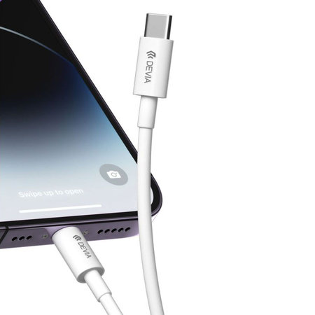 Καλώδιο Lightning / USB-C Smart, PD 27W, 2m, λευκό, Devia