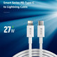Καλώδιο Lightning / USB-C Smart, PD 27W, 2m, λευκό, Devia
