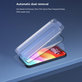 Tempered Glass FullCover με εφαρμοστή για iPhone 15 Pro Max, Devia