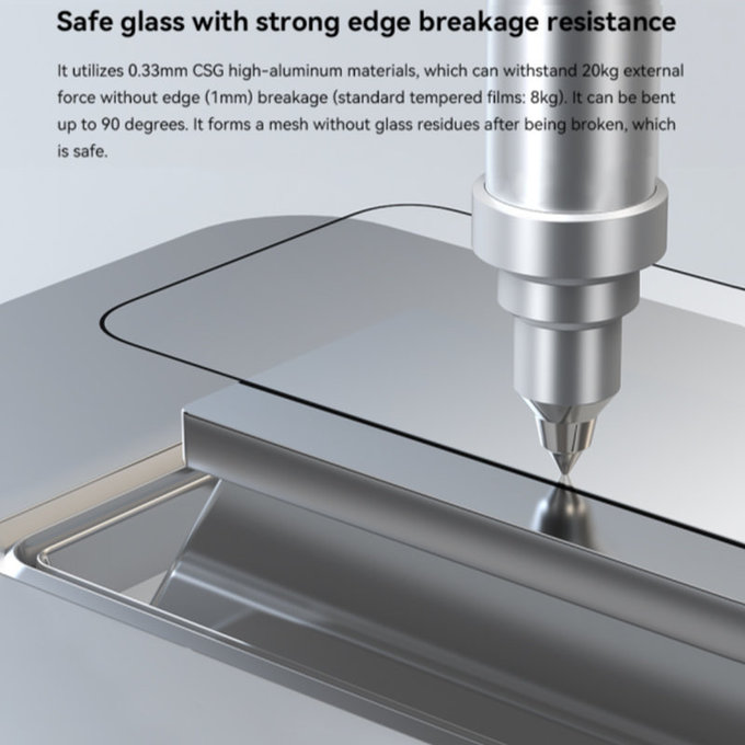 Tempered Glass FullCover με εφαρμοστή για iPhone 15 Pro Max, Devia