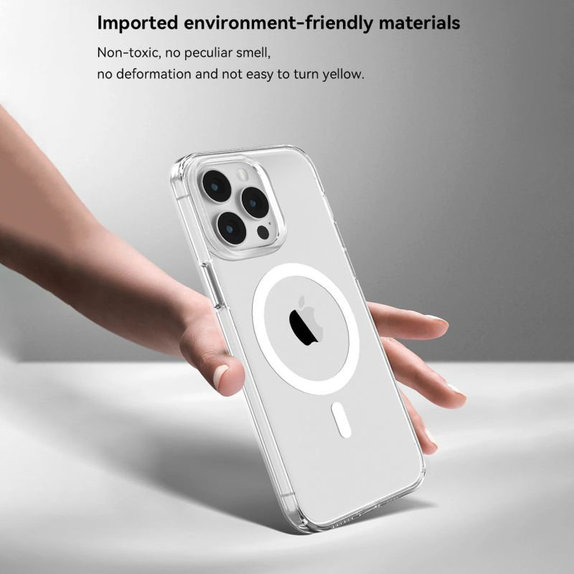 Θήκη Elemental με MagSafe για iPhone 15 Pro Max, διάφανη, Devia