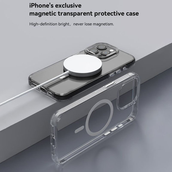 Θήκη Elemental με MagSafe για iPhone 15 Pro Max, διάφανη, Devia