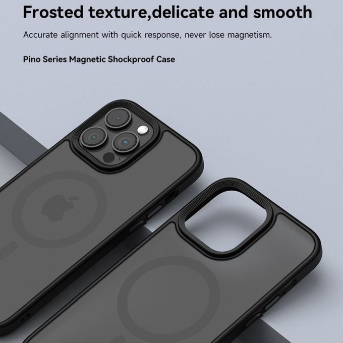 Θήκη Pino με MagSafe για iPhone 15, Μαύρη, Devia