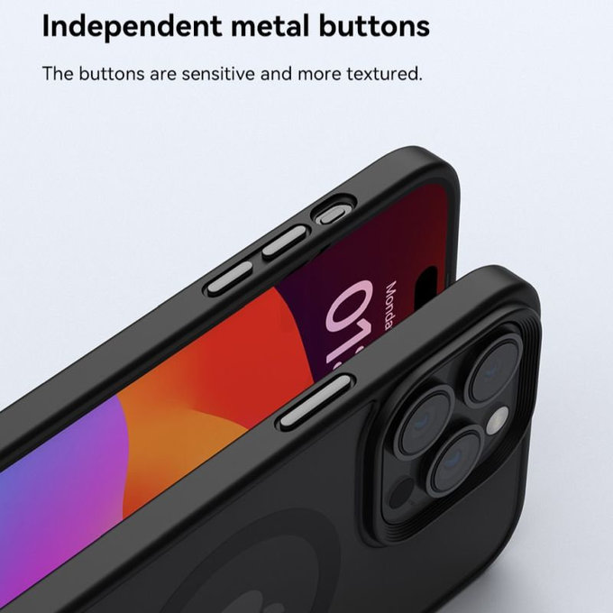 Θήκη Pino με MagSafe για iPhone 15 Pro, Μαύρη, Devia