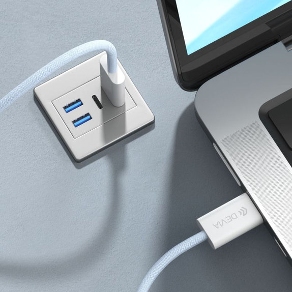 Καλώδιο USB-C / USB-C Smart, PD 60W, 1m, λευκό, Devia