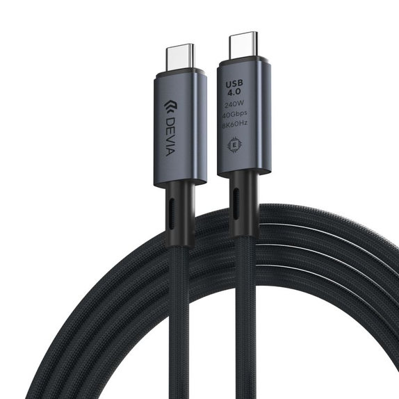 Καλώδιο USB-C / USB-C Extreme Speed, 240W, 8K 60Hz, 1m, μαύρο, Devia